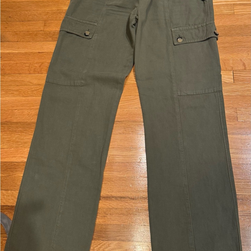 ba&sh Olive Green Cargo Trousers DADA